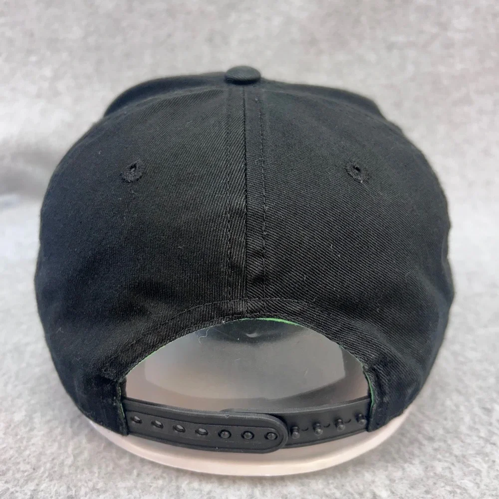 Minecraft Creeper Face Boys Black Hat Snapback Flat Brim OSFM